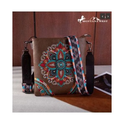 Montana West Embroidered Tribal Mandala Concealed Carry Crossbody