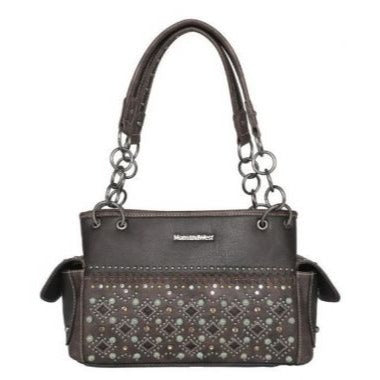 Montana West Cut-Out Studs Collection Conceal Carry Satchel Handbag