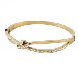 STAINLESS STEEL CUBIC ZIRCONIA BANGLE