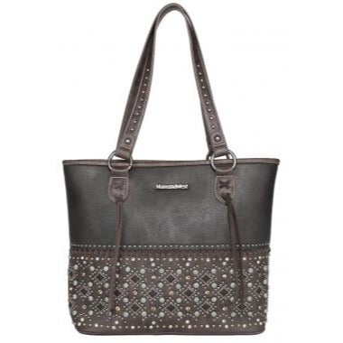 Montana West Cut-Out Studs Collection Conceal Carry Tote Handbag