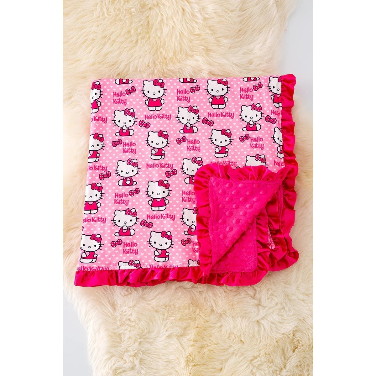 35 X 35 Kitty printed baby blanket