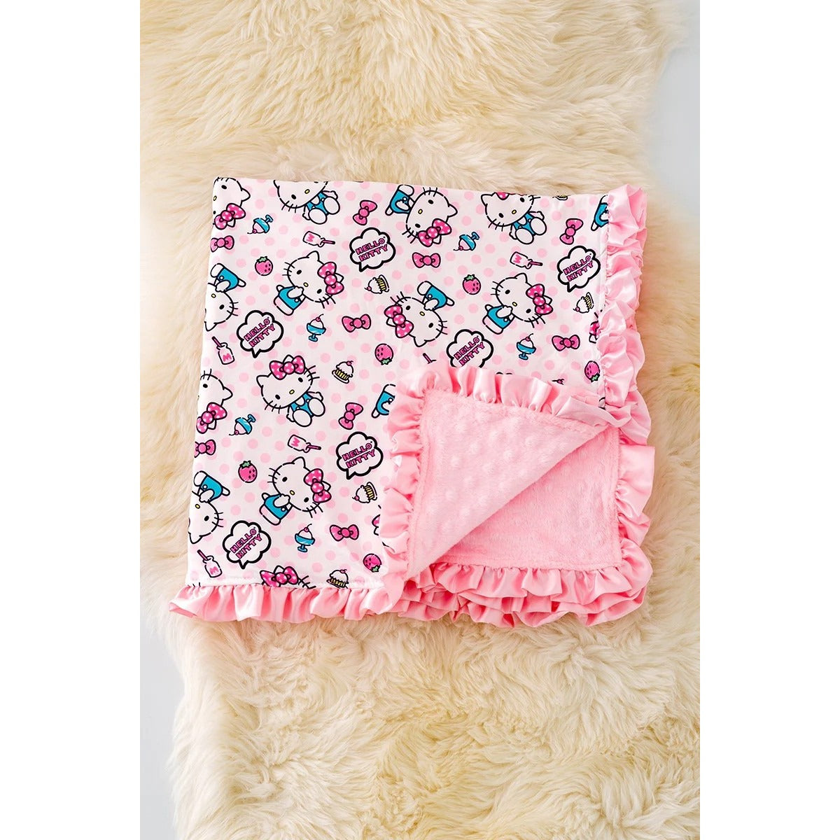 35 X 35 Kitty printed baby blanket