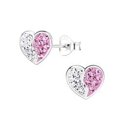 Silver Heart Stud Earrings I