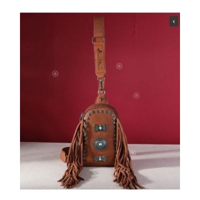 Montana West Fringe Mariposa Concho Collection Sling Bag