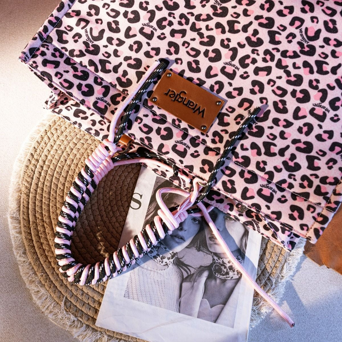 Wrangler Leopard Print Oversized Tote Bag .