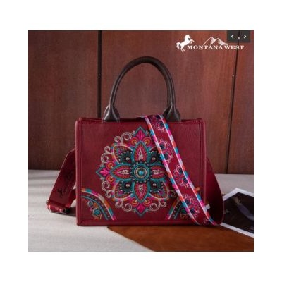 Montana West Embroidered Tribal Mandala Concealed Carry Tote/Crossbody