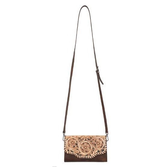 Montana West Genuine Leather Hand Tooled Clutch/Crossbody Be the first to review this product Color BROWN Dimension 8" x 11" (Dr