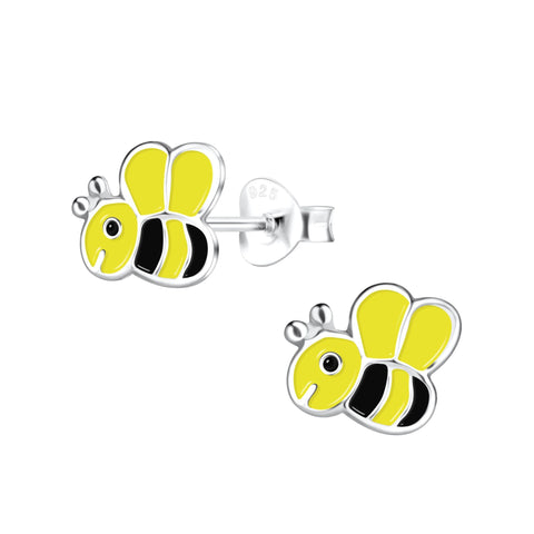 Silver Bee Stud Earrings