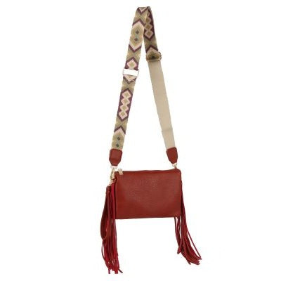 CROSSBODY FRINGE BAG Be the first to review this product Color SAGE Dimension (L) x (W) x (H)