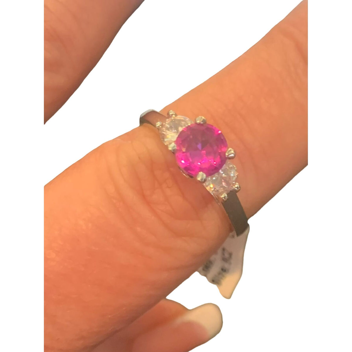 New Women's Cute & Dainty Soft Fushia/Clear CZ