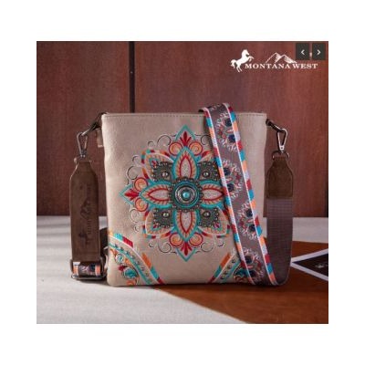 Montana West Embroidered Tribal Mandala Concealed Carry Crossbody