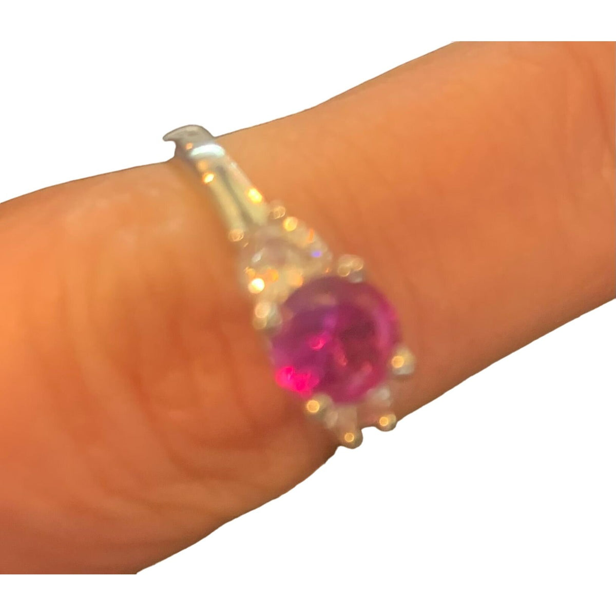 New Women's Cute & Dainty Soft Fushia/Clear CZ