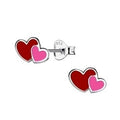 Silver Heart Stud Earrings 925 Sterling Silver 