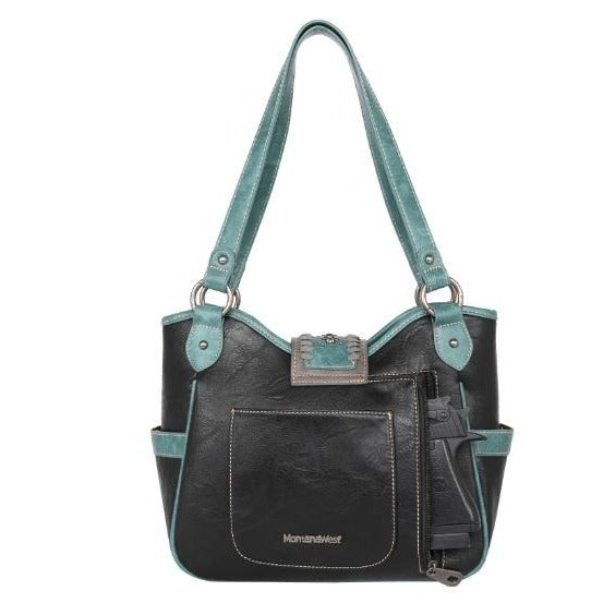 Montana West Cut-out Collection Concealed Carry Tote Be the first to review this product Color PP Dimension 13" x 4.8" x 10