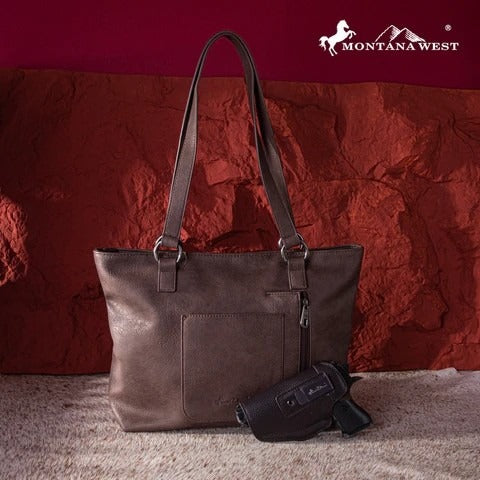 Montana West Embroidered Feather Collection Concealed Carry Tote