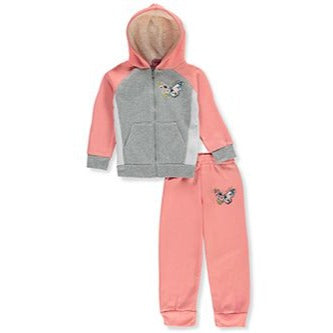 GIRLS' 2-PIECE BUTTERFLY JOGGERS SET OUTFIT