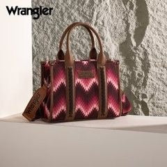 WG2211-8120S Wrangler Southwestern Pattern Dual Sided Print Concealed Carry -Tote/CrosBODY