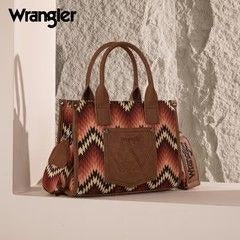 WG2211-8120S Wrangler Southwestern Pattern Dual Sided Print Concealed Carry -Tote/CrosBODY