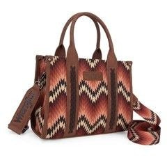 WG2211-8120S Wrangler Southwestern Pattern Dual Sided Print Concealed Carry -Tote/CrosBODY