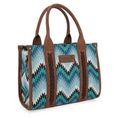 WG2211-8120S Wrangler Southwestern Pattern Dual Sided Print Concealed Carry -Tote/CrosBODY