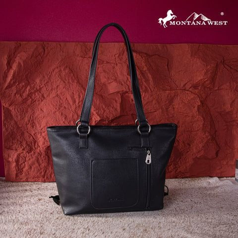 Montana West Embroidered Feather Collection Concealed Carry Tote