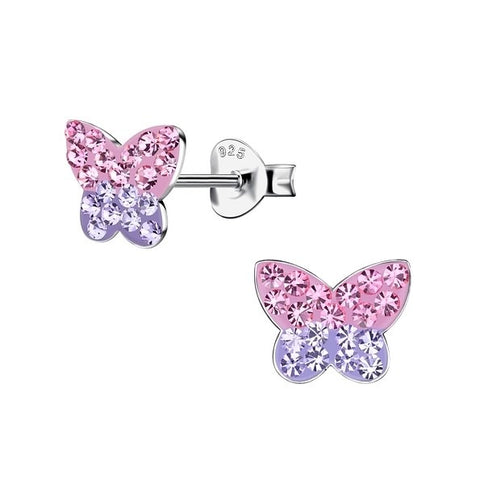 Silver Butterfly Stud Earrings