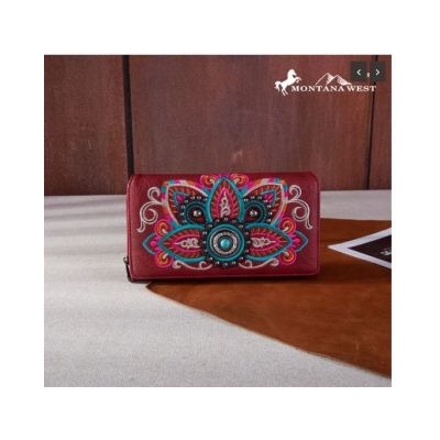 Montana West Embroidered Tribal Mandala Collection Wallet