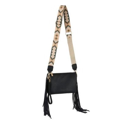 CROSSBODY FRINGE BAG Be the first to review this product Color SAGE Dimension (L) x (W) x (H)