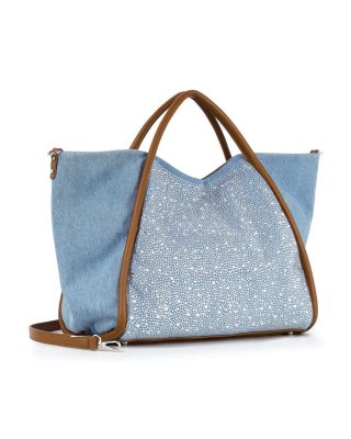 Rhinestone Denim Unique Fashion Tote