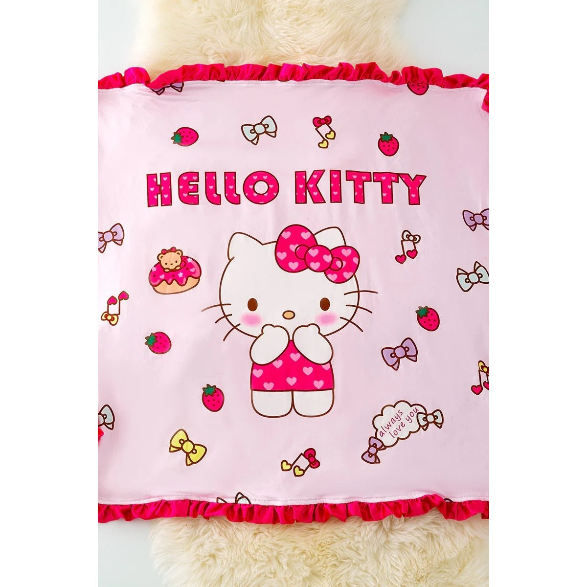 35 X 35 Kitty printed baby blanket