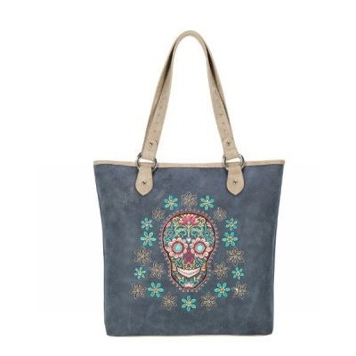 Montana West Sugar Skull Collection Concealed Carry Tote Be the first to review this product Color BLACK Dimension 16.5" x 4