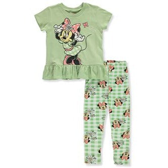 DISNEY MINNIE MOUSE GIRLS' 2-PIECE LEGGINGS SET OUTFIT