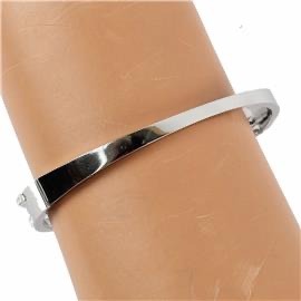 STAINLESS STEEL CUBIC ZIRCONIA BANGLE