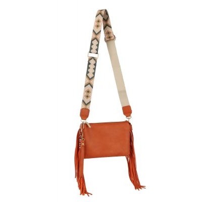 CROSSBODY FRINGE BAG Be the first to review this product Color SAGE Dimension (L) x (W) x (H)