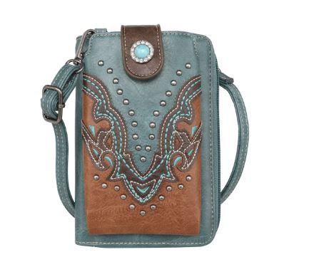 Montana West Cut-out Collection Phone Wallet/Crossbody Be the first to review this product Color PP Dimension 7.5" X 2" X 4.8"