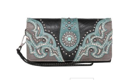 Montana West Cut-out Collection Wallet Be the first to review this product Color PP Dimension 7.75" x 1.25" x 4.75''