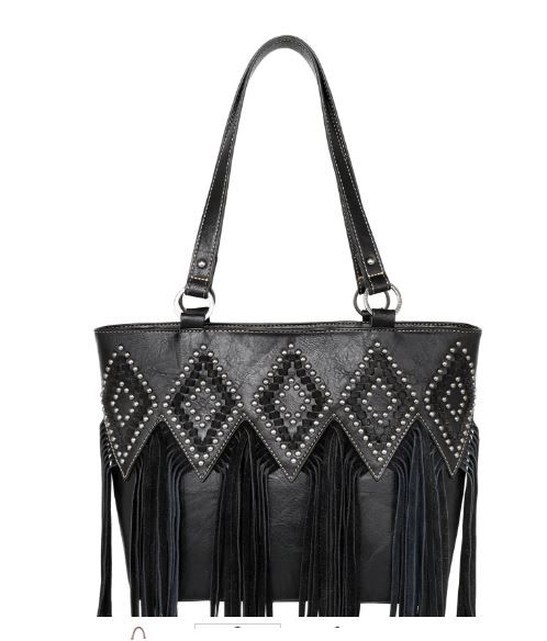 Trinity Ranch Leather Fringe Collection Concealed Carry Tote