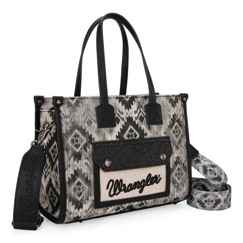 Wrangler Southwestern Pattern Dual Sided Print Concealed Carry Tote//Crossbody