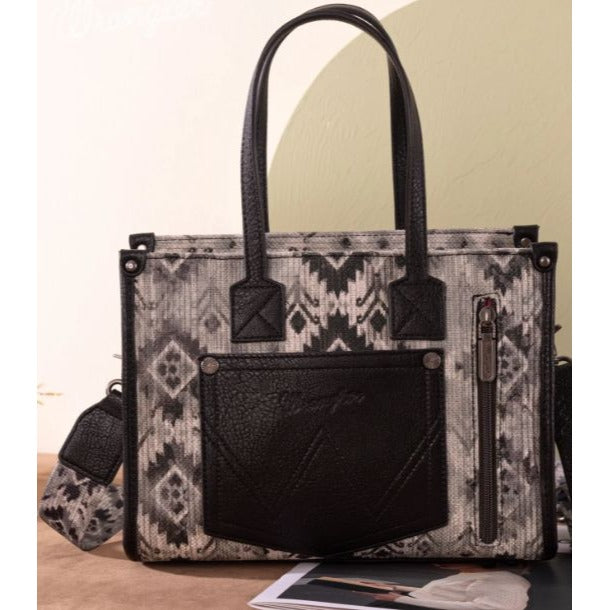 Wrangler Southwestern Pattern Dual Sided Print Concealed Carry Tote//Crossbody