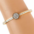 STAINLESS STEEL CUBIC ZIRCONIA BANGLE