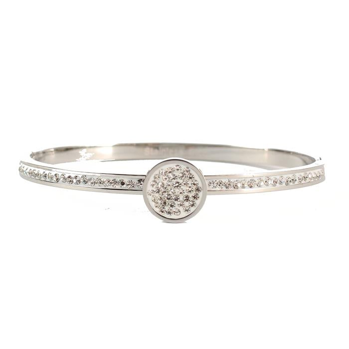 STAINLESS STEEL CUBIC ZIRCONIA BANGLE