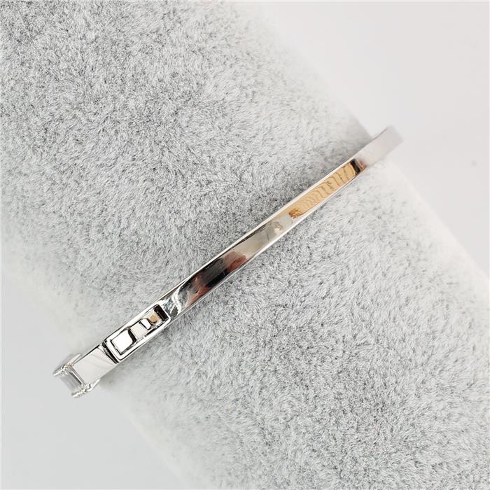 STAINLESS STEEL CUBIC ZIRCONIA BANGLE