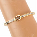 STAINLESS STEEL CUBIC ZIRCONIA BANGLE