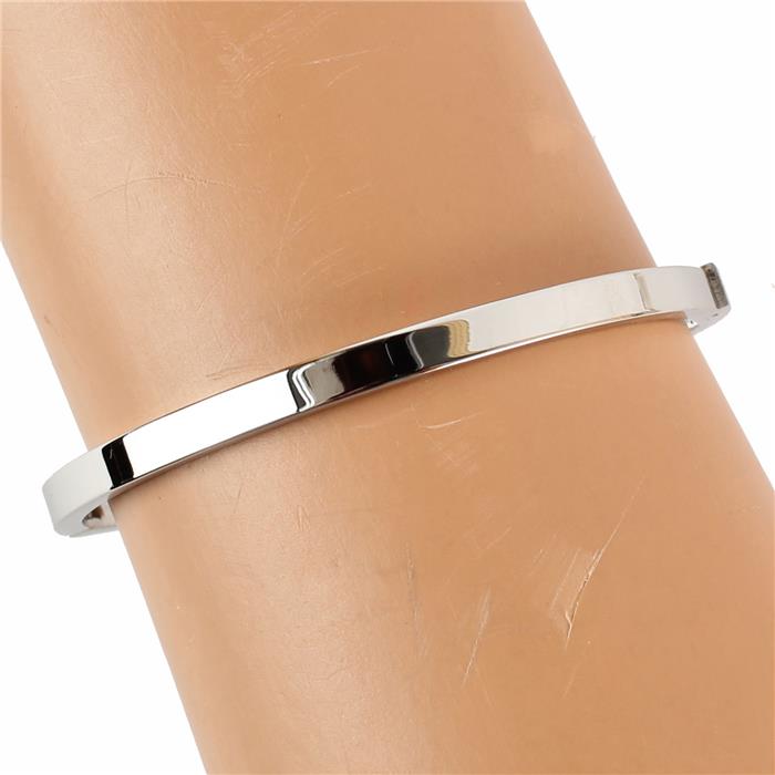 STAINLESS STEEL CUBIC ZIRCONIA BANGLE