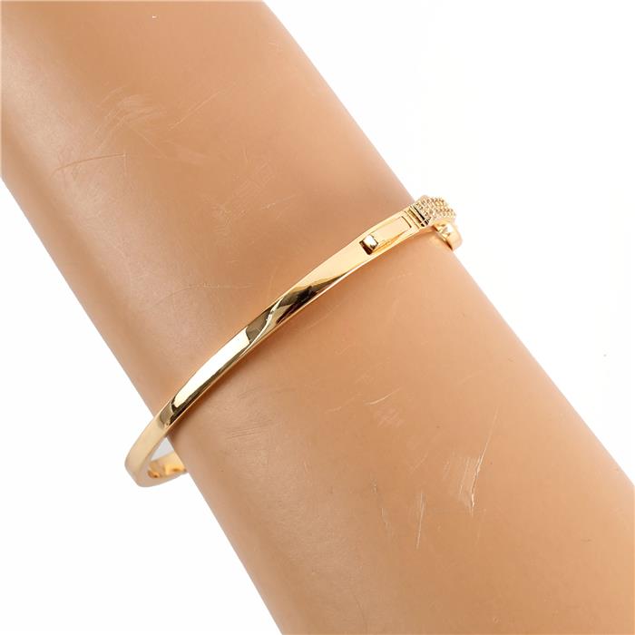 STAINLESS STEEL CUBIC ZIRCONIA BANGLE