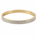 STAINLESS STEEL CUBIC ZIRCONIA BANGLE