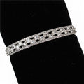 STAINLESS STEEL CUBIC ZIRCONIA BANGLE